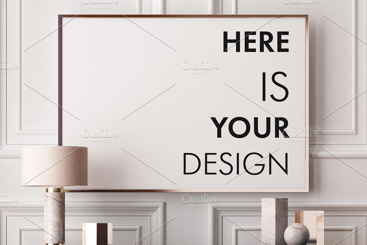15 mockup of posters in the interior, a Print Template by FilL239 (Photo 6 of 16)
