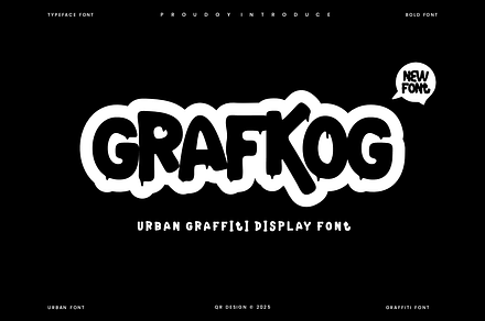 Grafkog - Splash & Urban Skate Font, a Handwritten Font by QR Design Studio