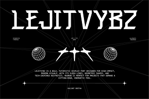 VB LejitVybz - Futuristic Font