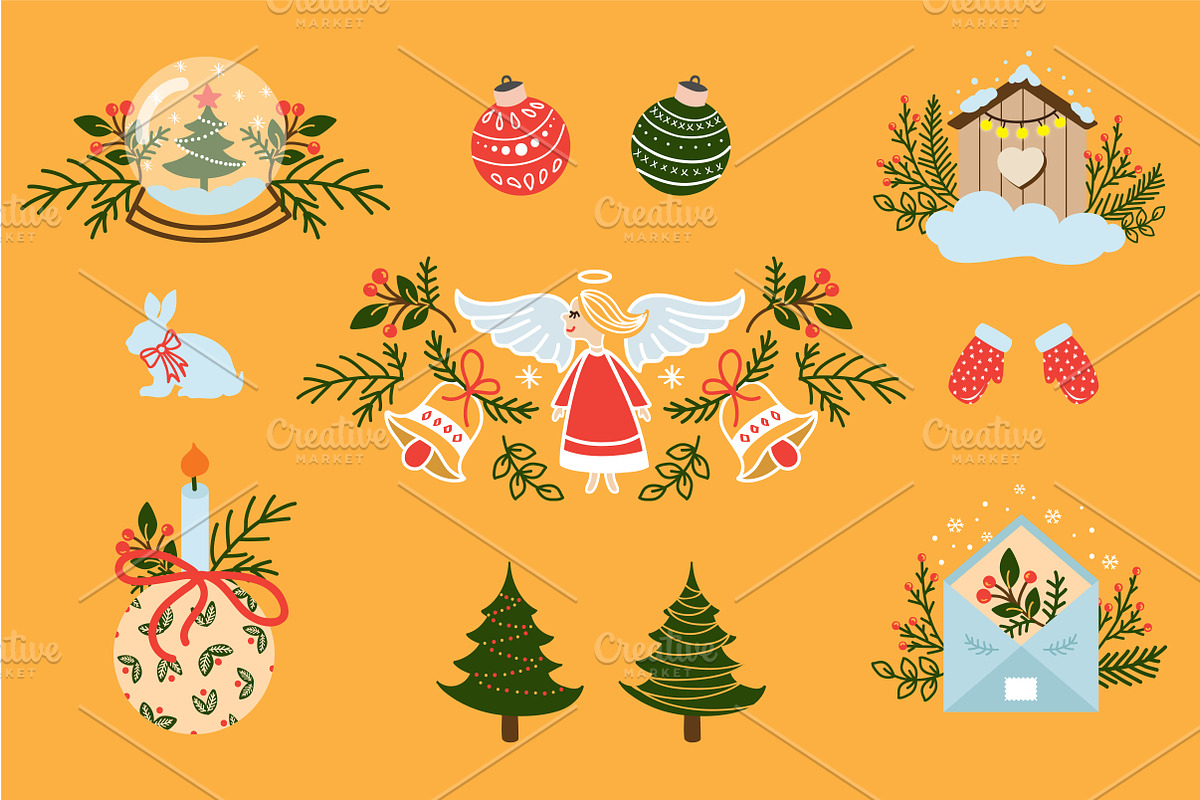Christmas illustration with angels, an Illustration by AnzhelikaGerman (Photo 2 of 2)