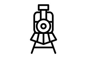 Train icon, an Outline Icon by Sumberpangan
