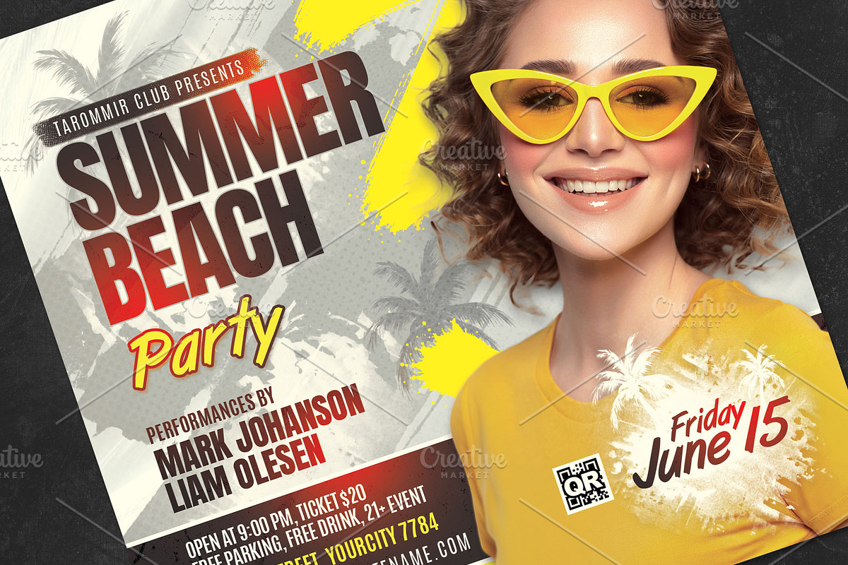 Summer Beach Party Flyer, a Flyer Template by Tarommir (Photo 3 of 3)