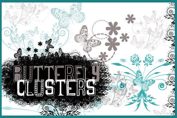 Butterfly Clusters Photoshop Brushes preview 6