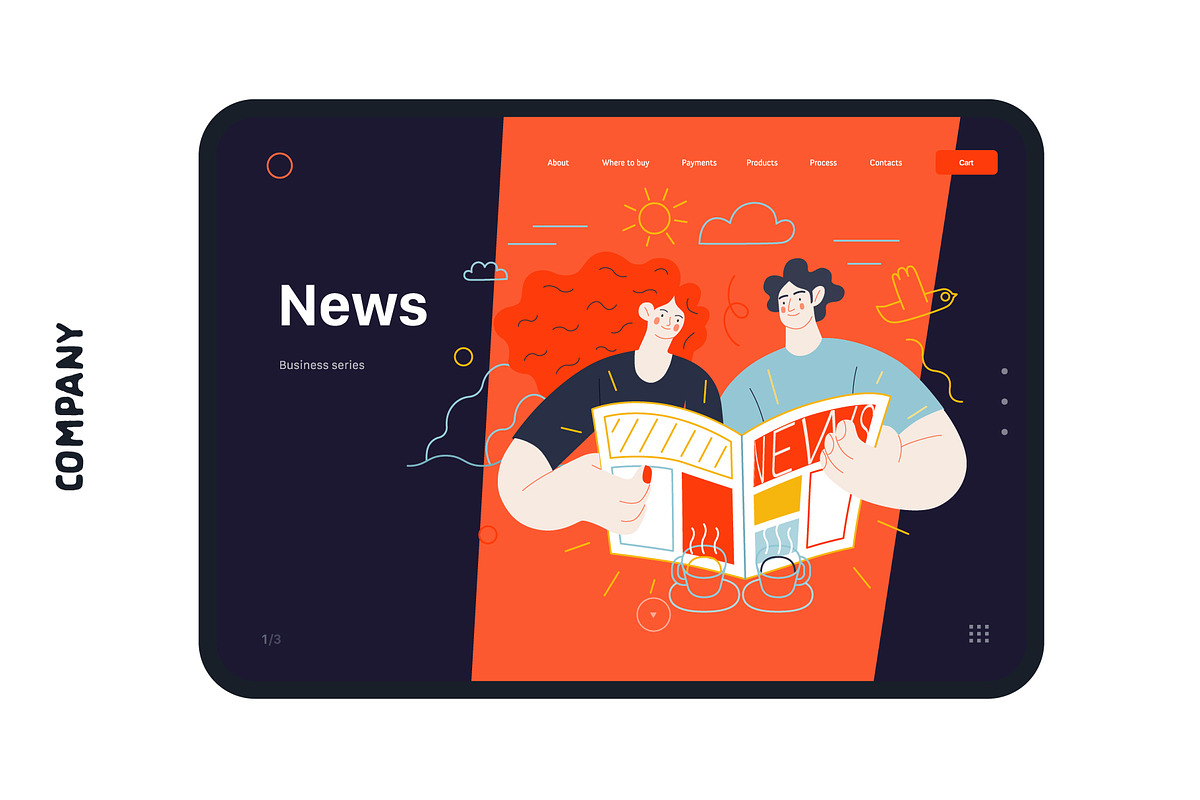 Company, flat web illustrations, a Templates & Theme by Grivina's shop (Photo 26 of 27)