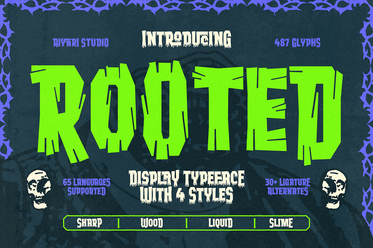 Rooted Font Family, a Handwritten Font by Aiyari (Photo 1 of 15)