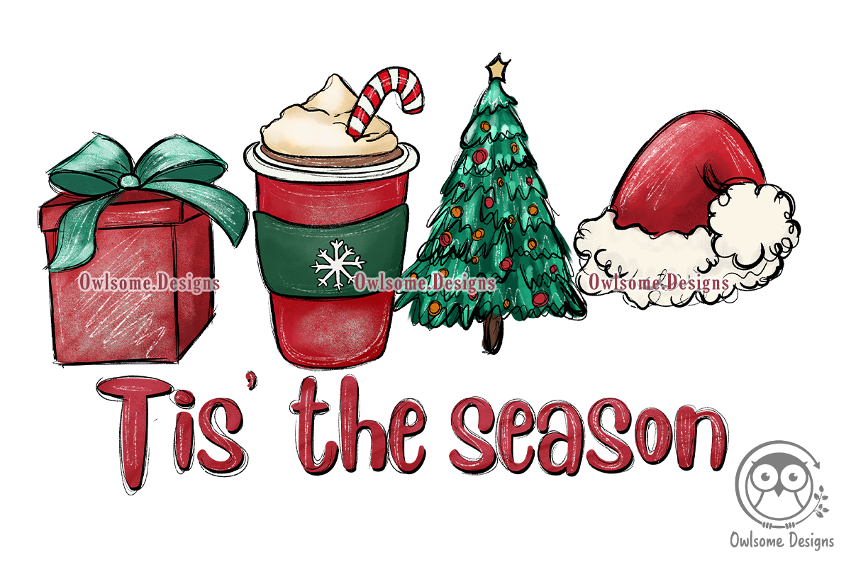 Christmas Coffee Sublimation Bundle, a Food Illustration by Owlsome.Designs (Photo 2 of 7)