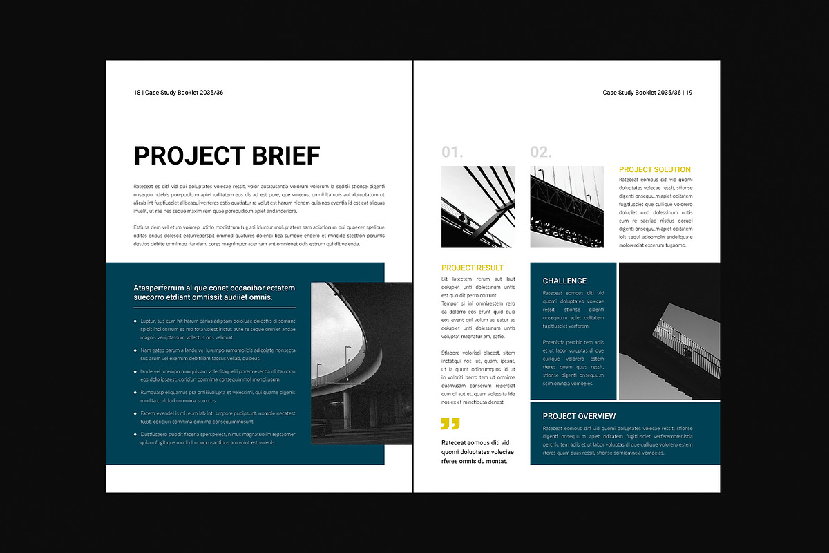 Case Study Booklet Template, a Brochure Template by DesignCrest (Photo 7 of 12)