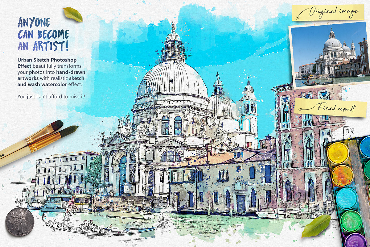 Urban Sketch PS Action, an Action Add-On by IndWorks Design (Photo 2 of 9)