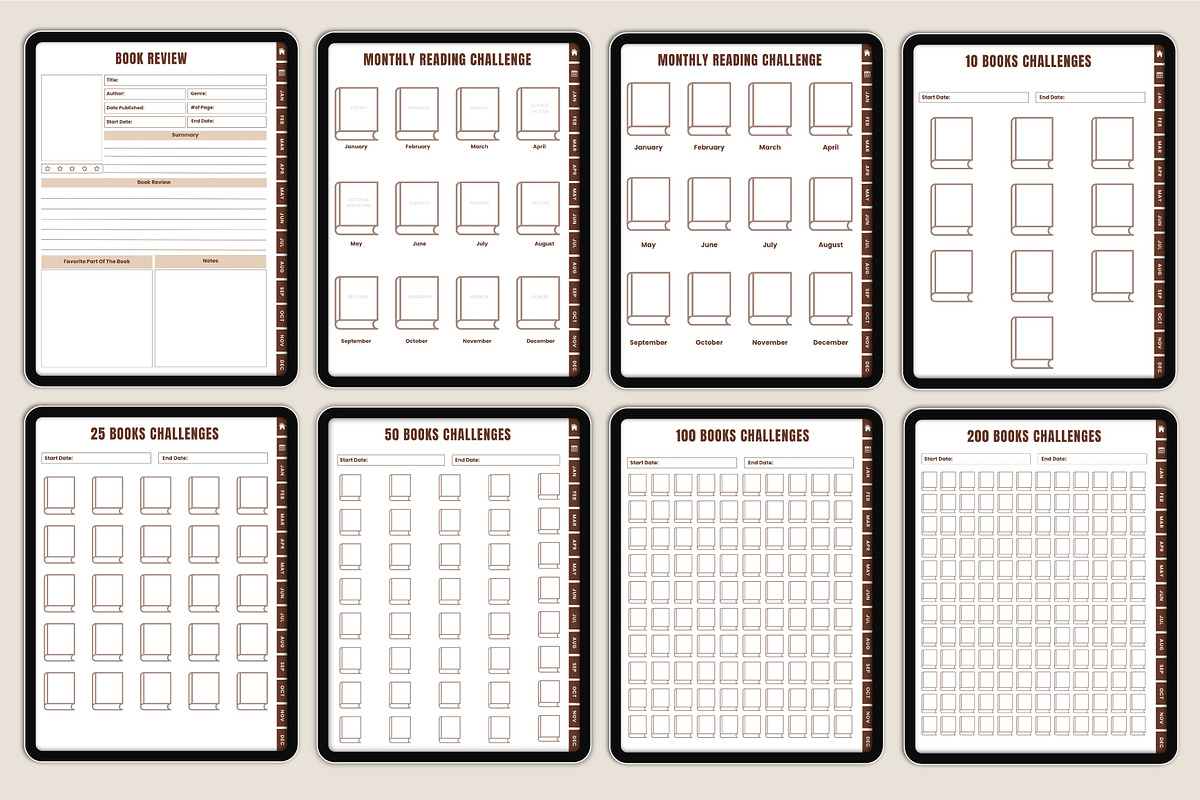 2026 Digital Reading Journal Bundle, a Stationery Template by Mustafiz (Photo 9 of 11)