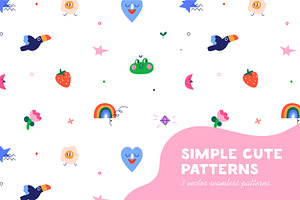 Cute Kids Seamless Pattern Designs