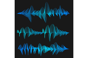 Equalizer Thin Line Set, an Object Graphic by Vector and Templates