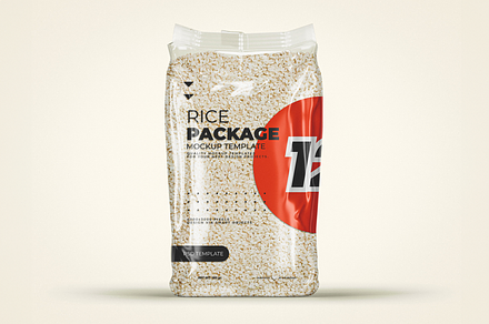 Rice Plastic Pouch Packaging Mockup, a Product Mockup by Se٧enStudio