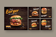 Burger - Instagram Post Template, a Social Media Template by UnicodeID (Thumbnail 1 of 4)