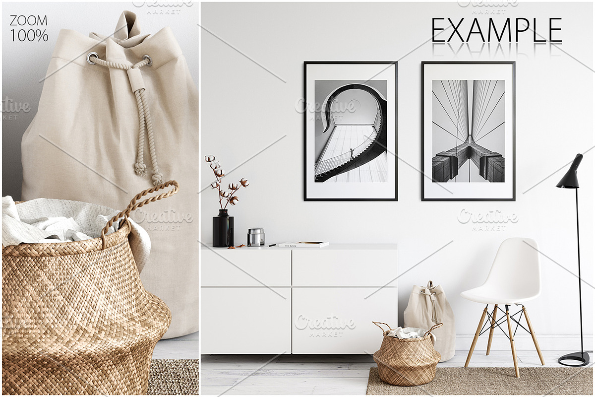 Frames & Walls Scandinavian Bundle-4, a Household Mockup by Yuri-U (Photo 12 of 38)