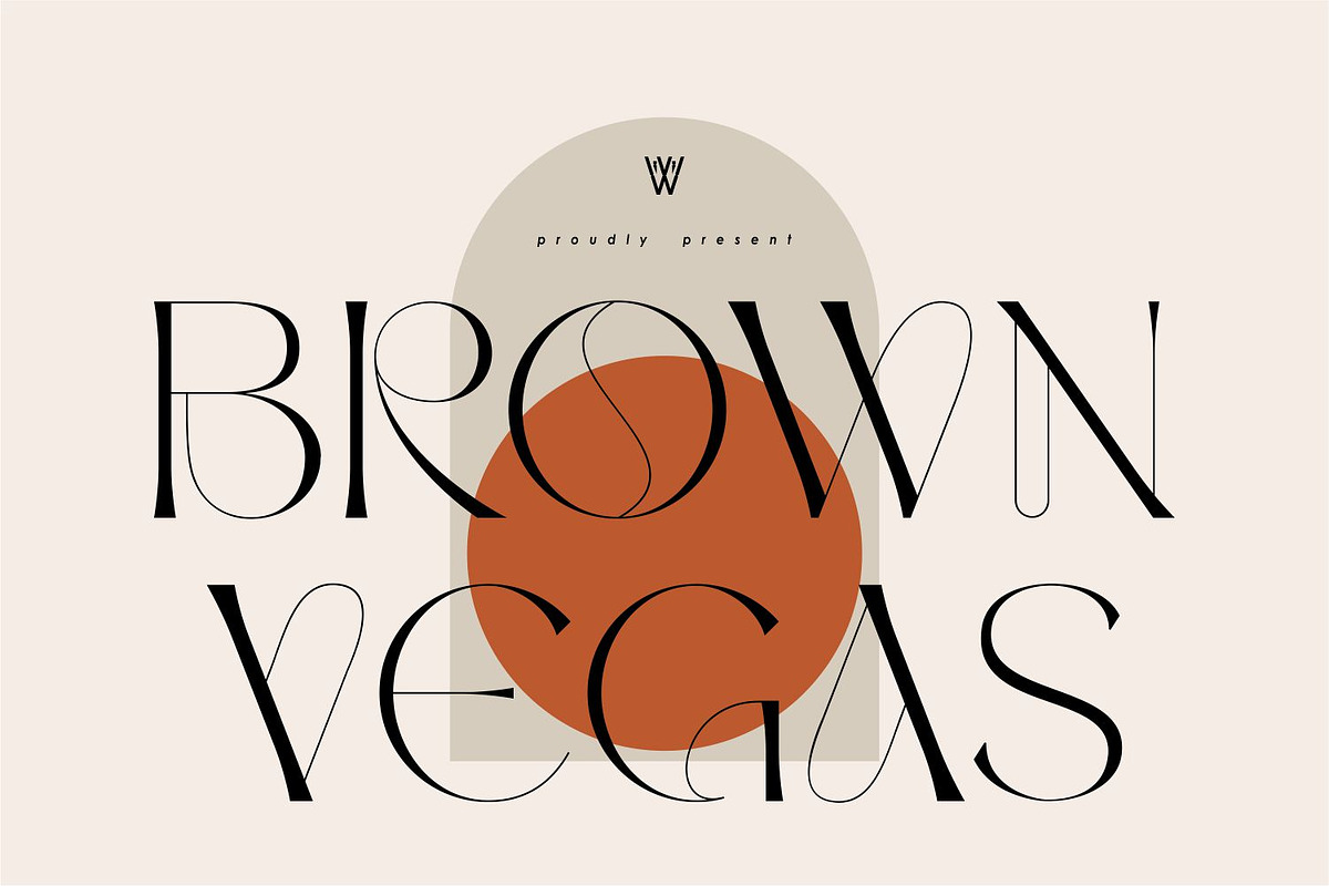 Brown Vegas | Beautifull Sans Serif, a Serif Font by WhymoreArt (Photo 1 of 10)