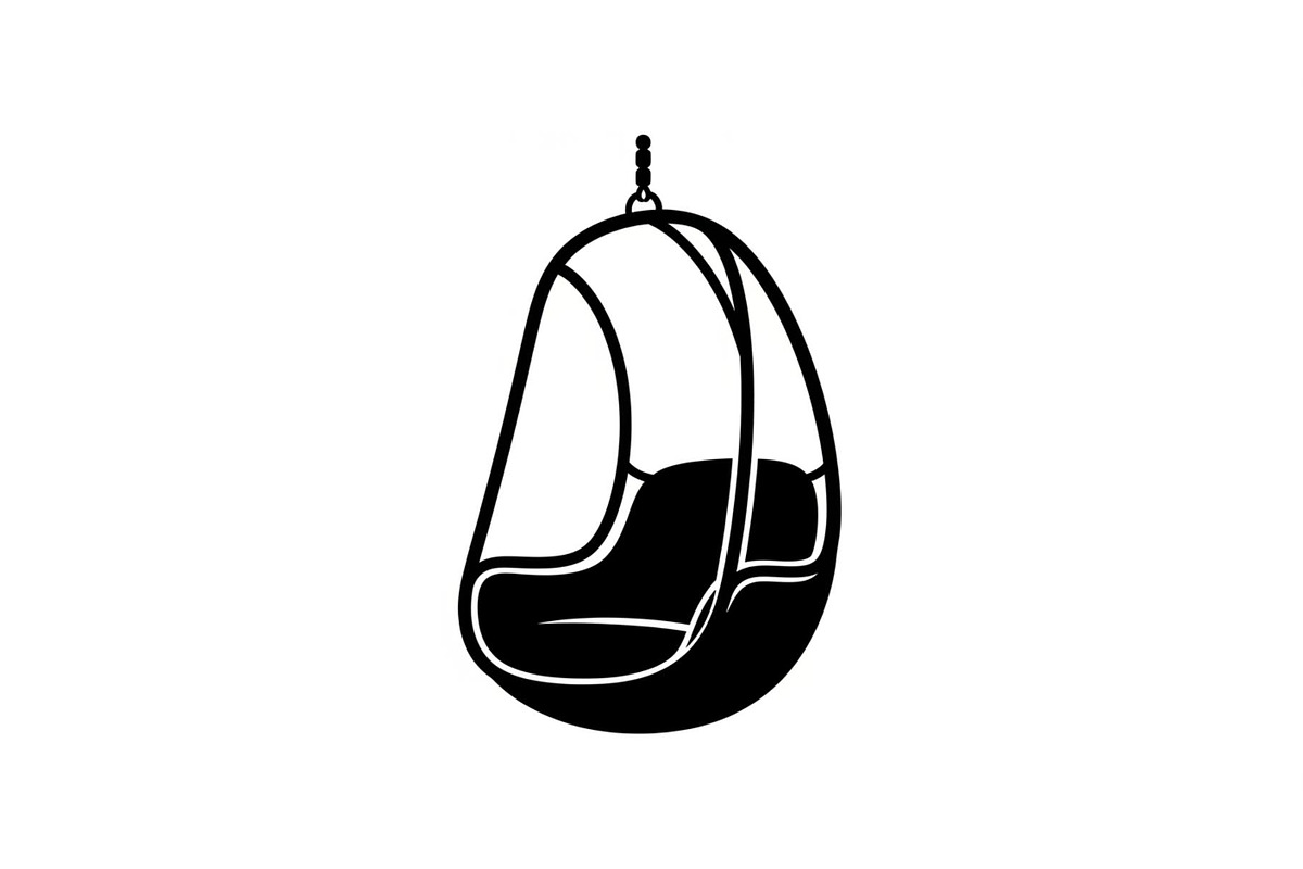 Hanging Egg Chair Silhouette Bundle, an Illustration by Designer_Momina (Photo 3 of 51)