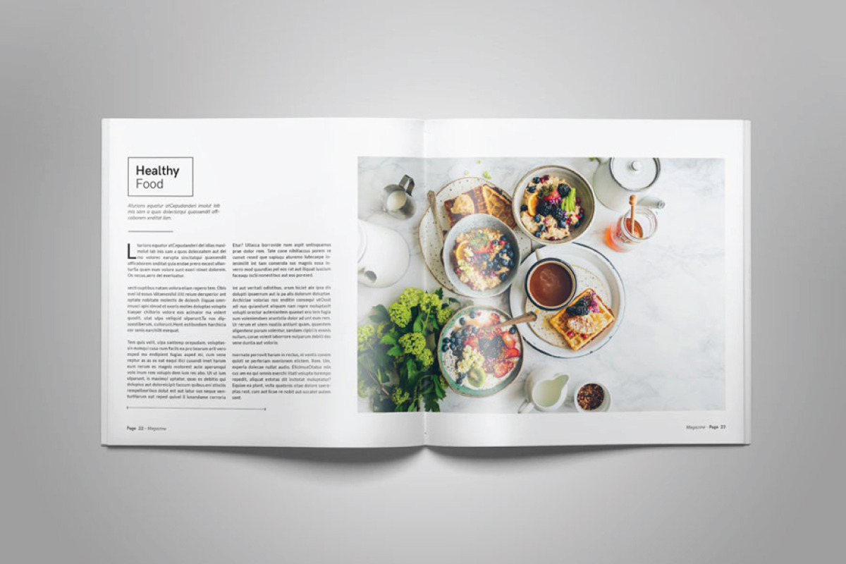 Square Magazine Template Indesign, a Magazine Template by Tiempo co (Photo 9 of 11)