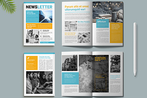 News Letter Design Template, a Magazine Template by MightyDesign