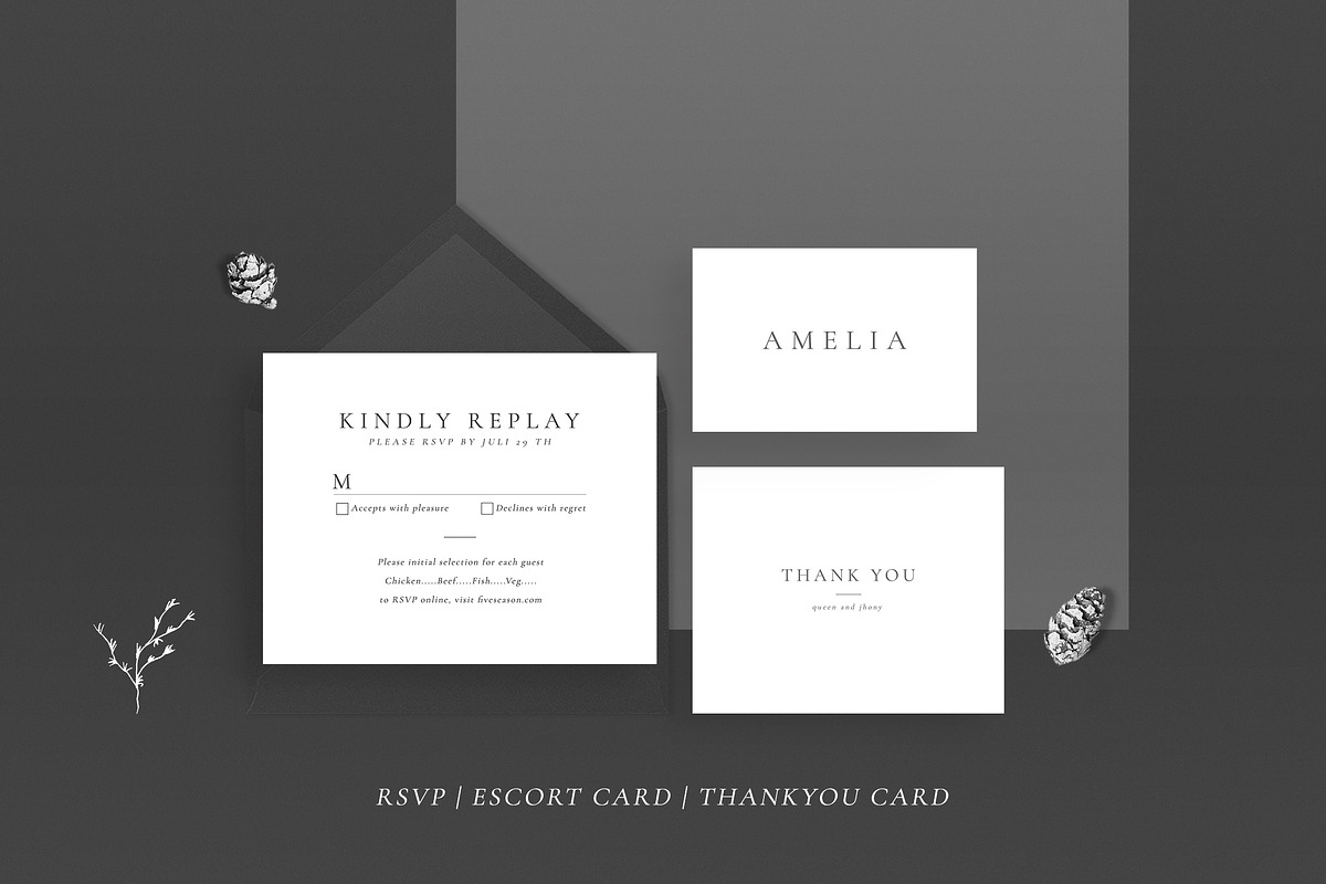 Modern Simple Wedding Suite, an Invitation Template by Azka Creative (Photo 3 of 5)