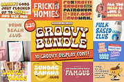 Groovy Display Font Bundle, a Handwritten Font by Timurtype (Thumbnail 1 of 10)