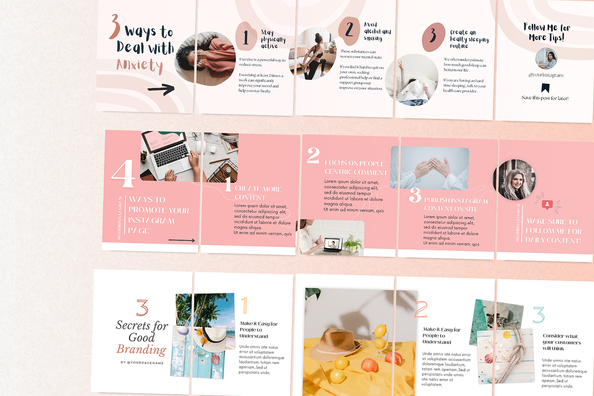 Canva Instagram Carousel Template, a Social Media Template by PittaFinePrint (Photo 5 of 10)