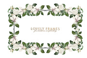 White Floral Clipart, Wreath, Frames, an Illustration by Secret Helper (Thumbnail 5 of 9)