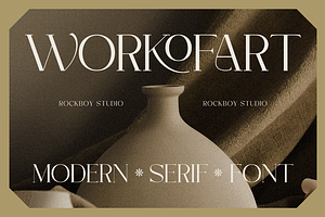 Workofart - Elegant Serif Font, a Serif Font by RockboyStd