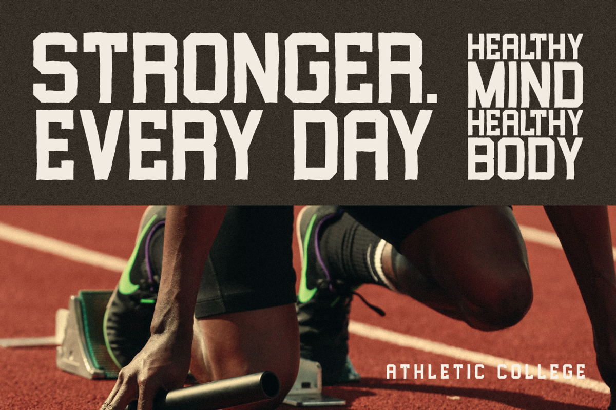 Athletic College - Vintage Sport, a Slab Serif Font by Masyafi Studio (Photo 6 of 8)