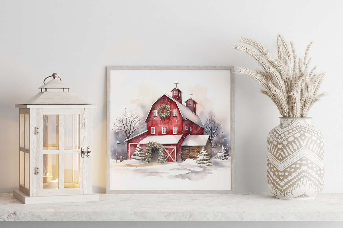 Winter Barn, a Background Graphic by Vasmila (Photo 2 of 4)