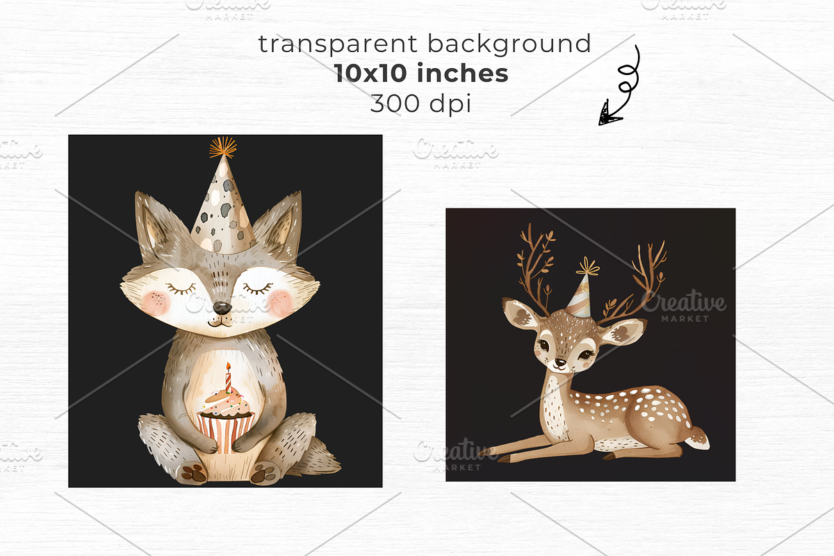 Woodland Party Animals, an Animal Illustration by EllyandLima (Photo 3 of 7)