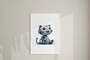 Robotic Cats Clipart Set, a Decorative Illustration by Pati Charm Studio (Thumbnail 7 of 8)