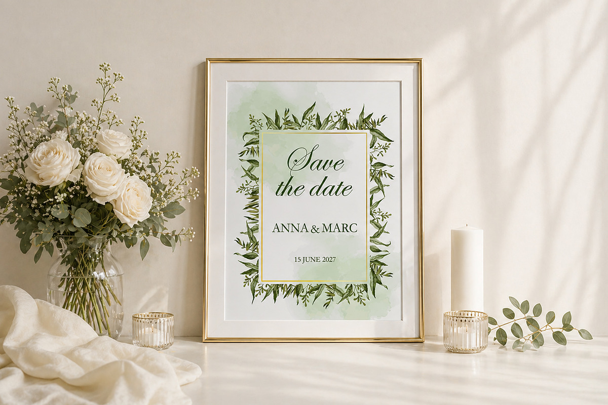 Greenery Wedding Watercolor Set, a Decorative Illustration by L- design studio (Photo 3 of 6)