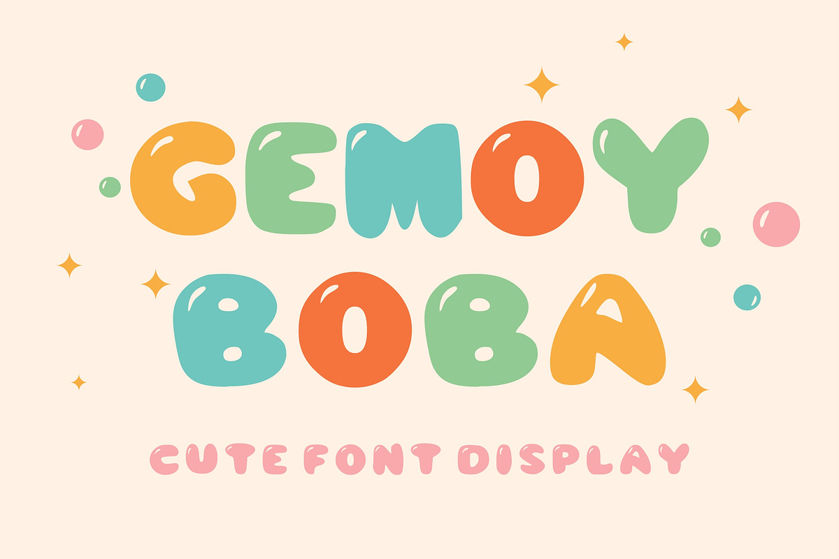 Gemoy Boba, a Font by Limited.studio (Photo 1 of 7)
