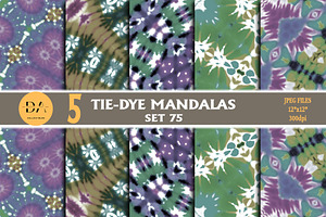 Tie Dye Mandalas Set 75