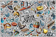 Winter Sports Cartoon Objects Set, an Object Graphic by BALABOLKA (Thumbnail 1 of 4)