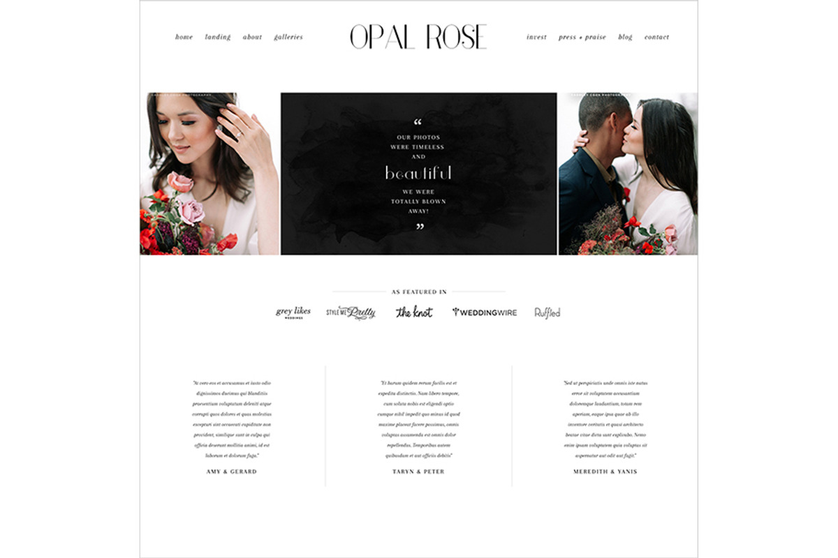 Opal Rose ProPhoto 6 Template, a Websites & App Template by Red Met Yellow Creative (Photo 2 of 14)