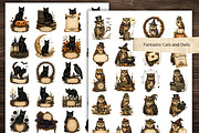 Vintage Halloween Printable Kit, a Seasonal Illustration by Print Haven Mochi Vintage (Thumbnail 3 of 8)