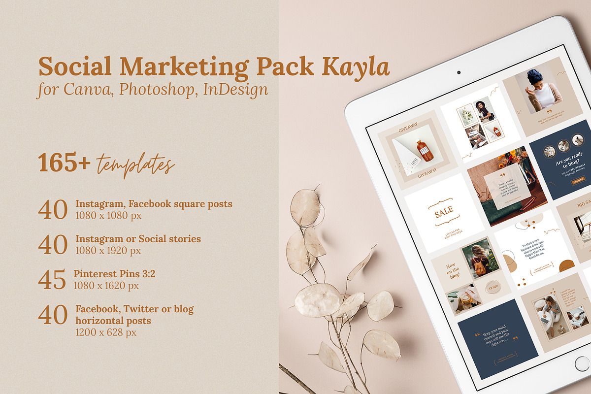 Social Media Bundle / Kayla, a Social Media Template by Mirazz (Photo 2 of 15)