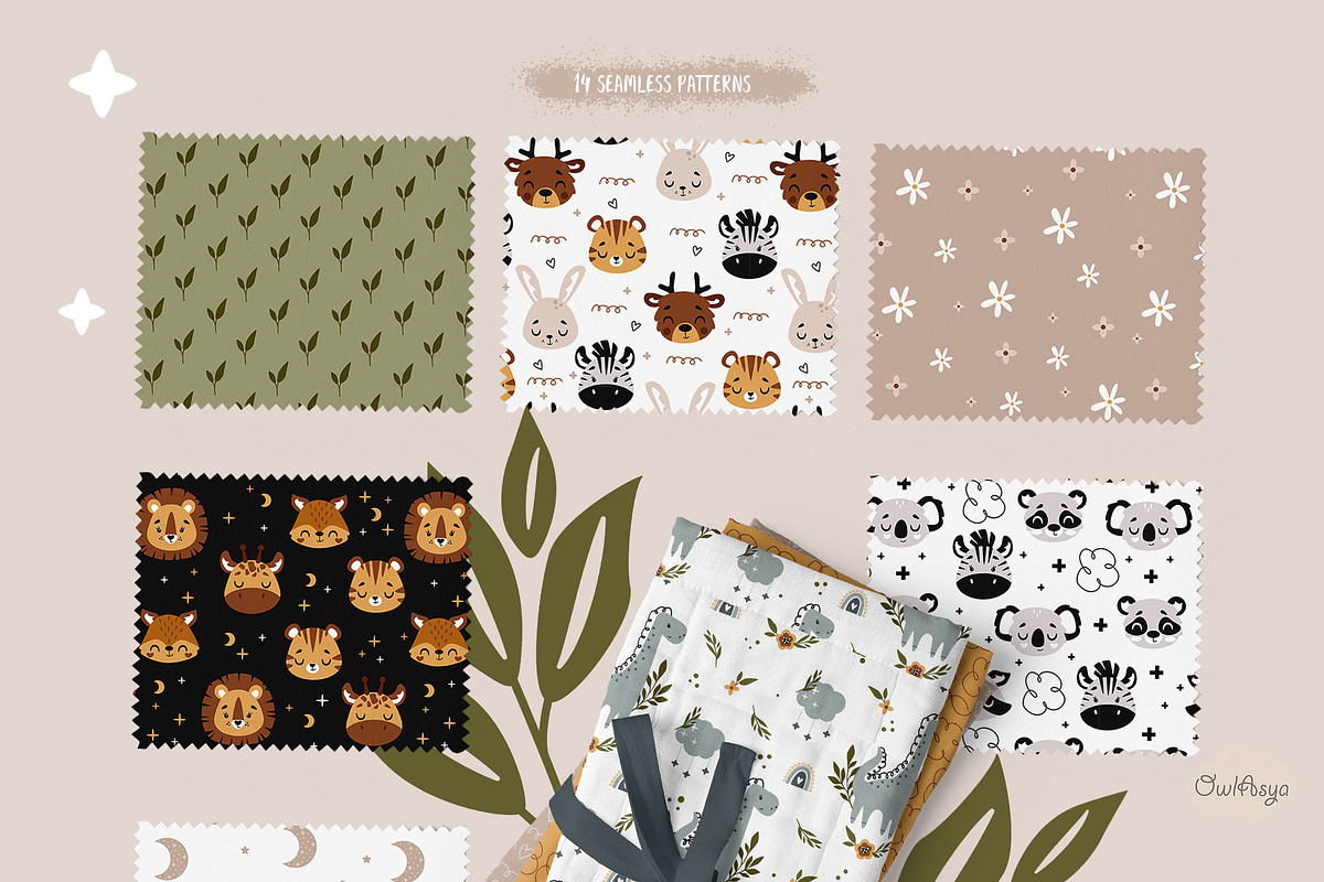 Baby animals vector collection, an Animal Illustration by owlasya (Photo 7 of 10)