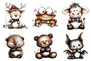 Baby Animal Clipart Bundle, an Illustration by Daily.Designs (Thumbnail 3 of 5)