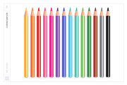 Vector Colored Crayons & Pencils, an Object Graphic by Side Project (Thumbnail 10 of 14)