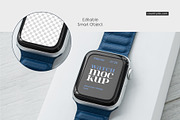 Apple Watch with Blue Band Mockup, a Wearable Device Mockup by Country4k (Thumbnail 3 of 5)