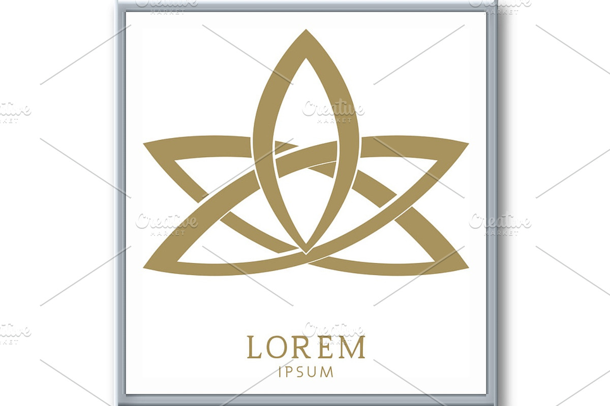 Vector floral logo, an Outline Icon by RODINA (Photo 2 of 3)