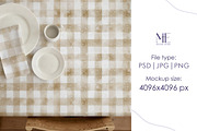 Table Cloth Mockup Tablecloth Napkin, a Household Mockup by Mie Mockup Studio (Thumbnail 4 of 10)
