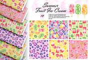 Fruit Ice Cream Seamless Patterns, a Food Illustration by OlDm_Shop (Thumbnail 1 of 10)