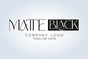 Matte Black Company Logo Template, a Branding & Logo Template by arslantanoli (Thumbnail 1 of 3)