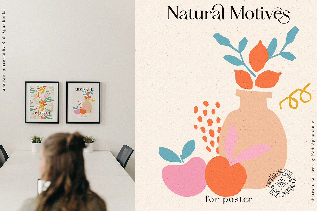Natural Motives || Abstract Set, a Decorative Illustration by nadispasibenko (Photo 5 of 10)