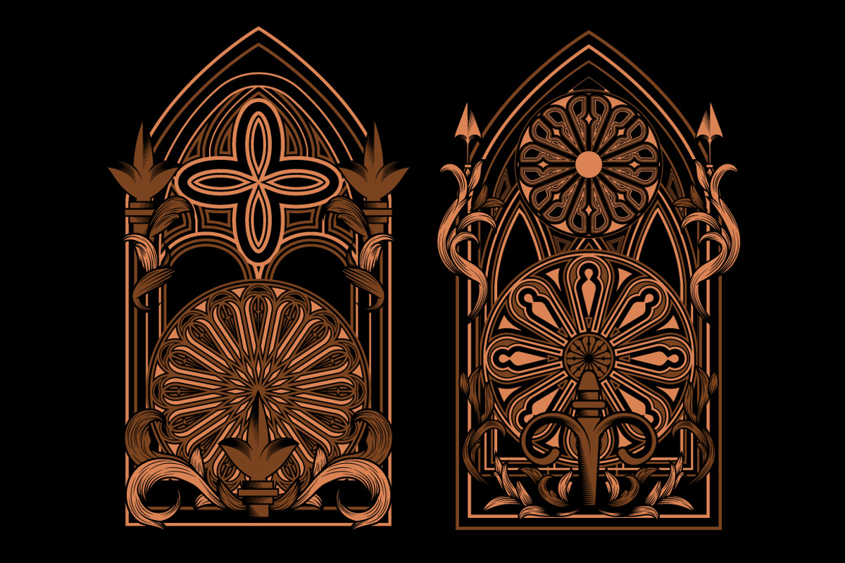 Gothic Sacred Frames Vol.1, an Object Graphic by Bewalrus Studio (Photo 4 of 5)