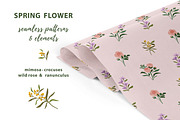 Spring seamless patterns & elements, a Pattern Graphic by Alenkakarabanova (Thumbnail 6 of 8)