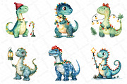 Christmas Funny Dinosaur Clipart Bun, an Illustration by DreamPrint404 (Thumbnail 4 of 6)